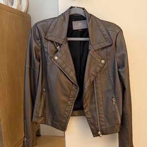 Metallic Leather Jacket